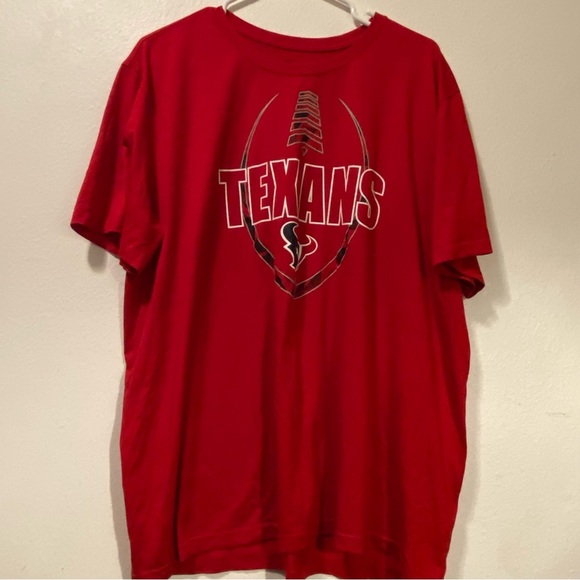 Nike Texans Mens Shirt Size XXL‎ Red Pullover Dri Fit The Nike Tee - Picture 1 of 8